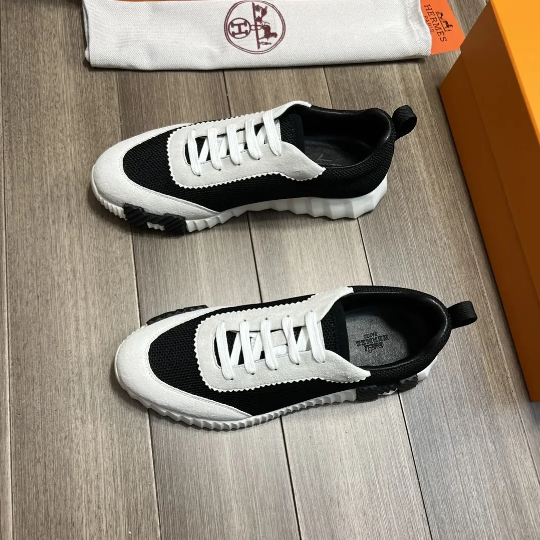 Hermes Bouncing Sneakers Black And White Hermes Bouncing Sneakers Black And White