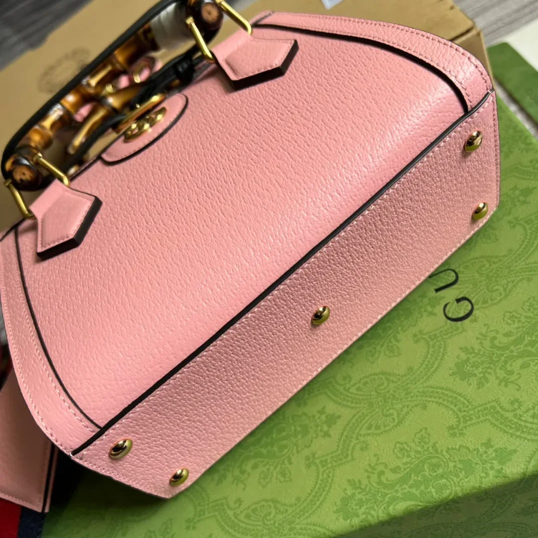 Gucci Diana Mini Tote Bag in Pink Gold Hardware