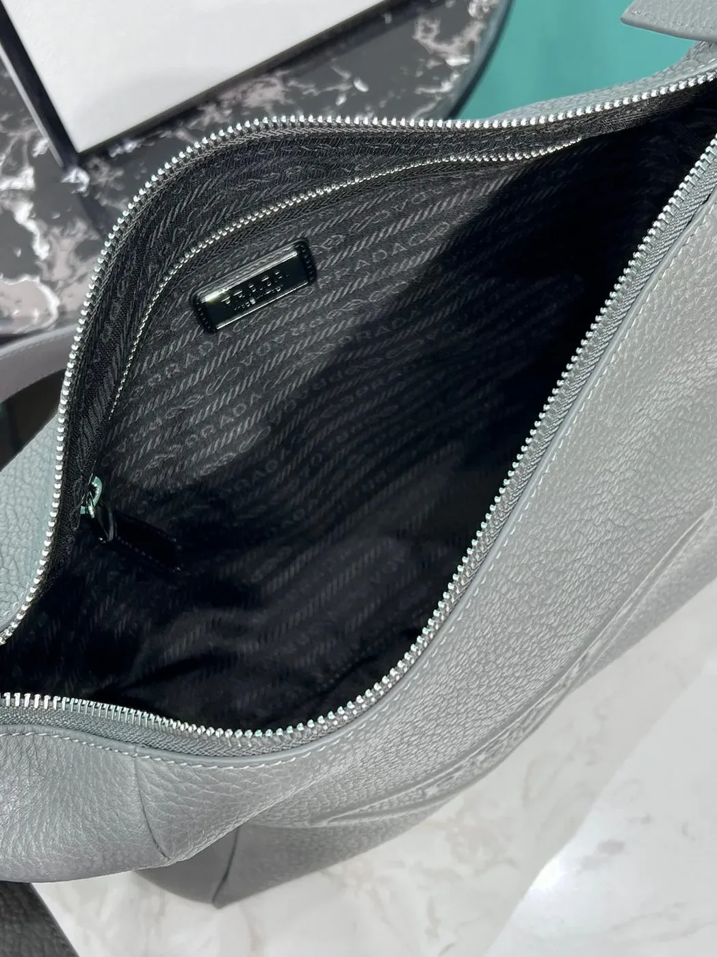 Prada Bag With Shoulder Strap In Grey / 2VH165_2BBE_F0K44_V_OOO
