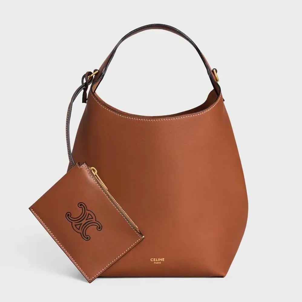 Celine Small Hobo in Supple Smooth Calfskin for Women in Tan Celine Small Hobo in Supple Smooth Calfskin for Women in Tan
