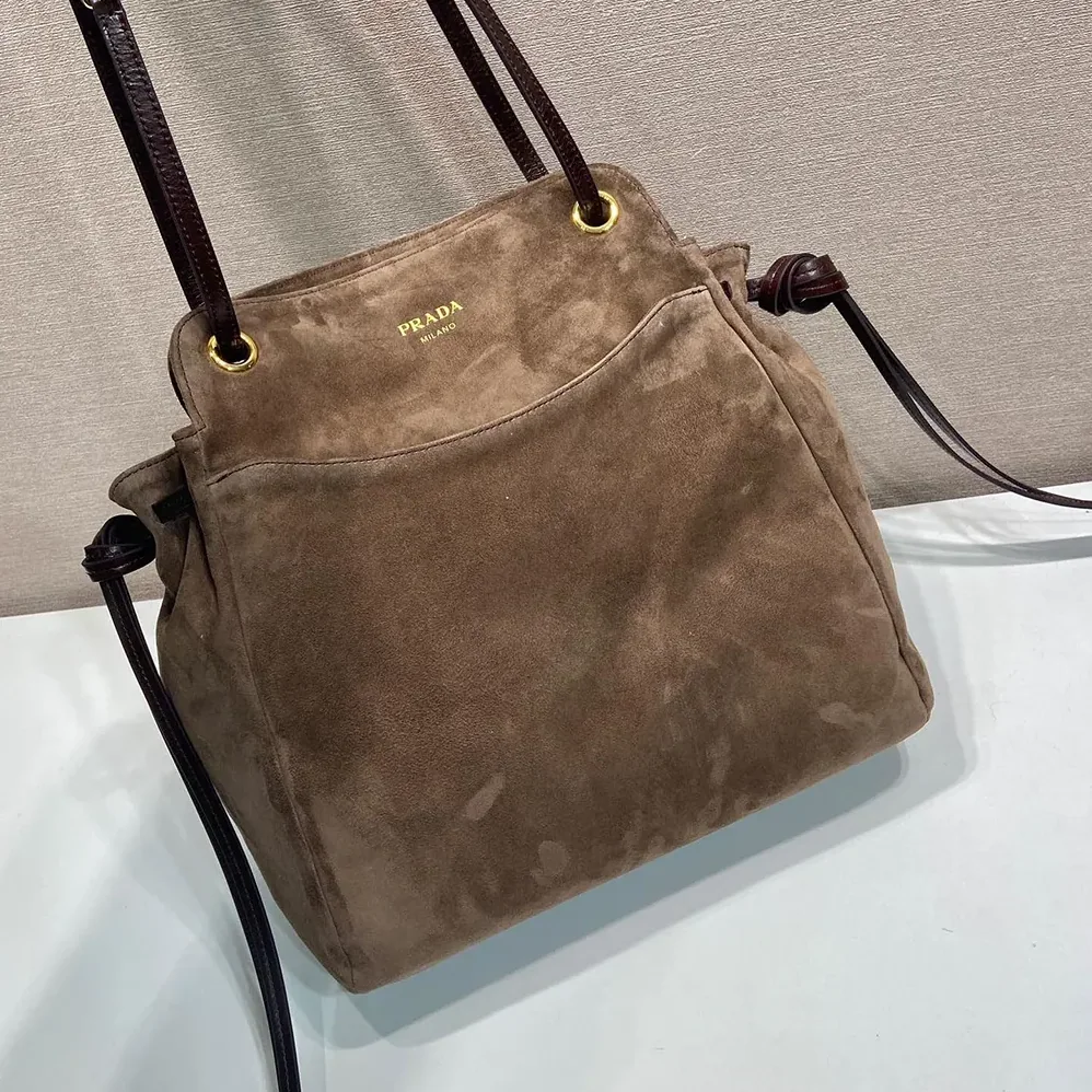 Prada Carry Medium Suede Tote Bag for Women Prada Carry Medium Suede Tote Bag for Women
