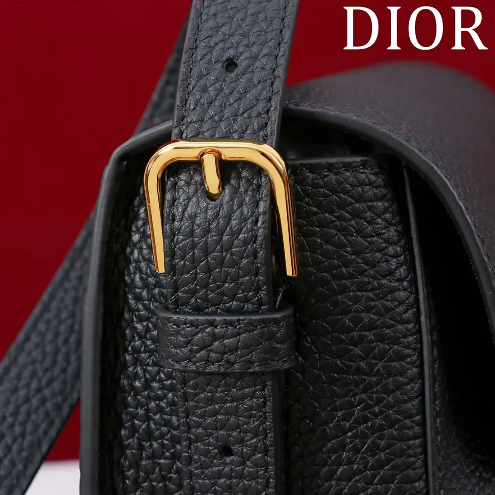 Dior Medium Dior Bobby Bag Black Grained Calfskin for Women