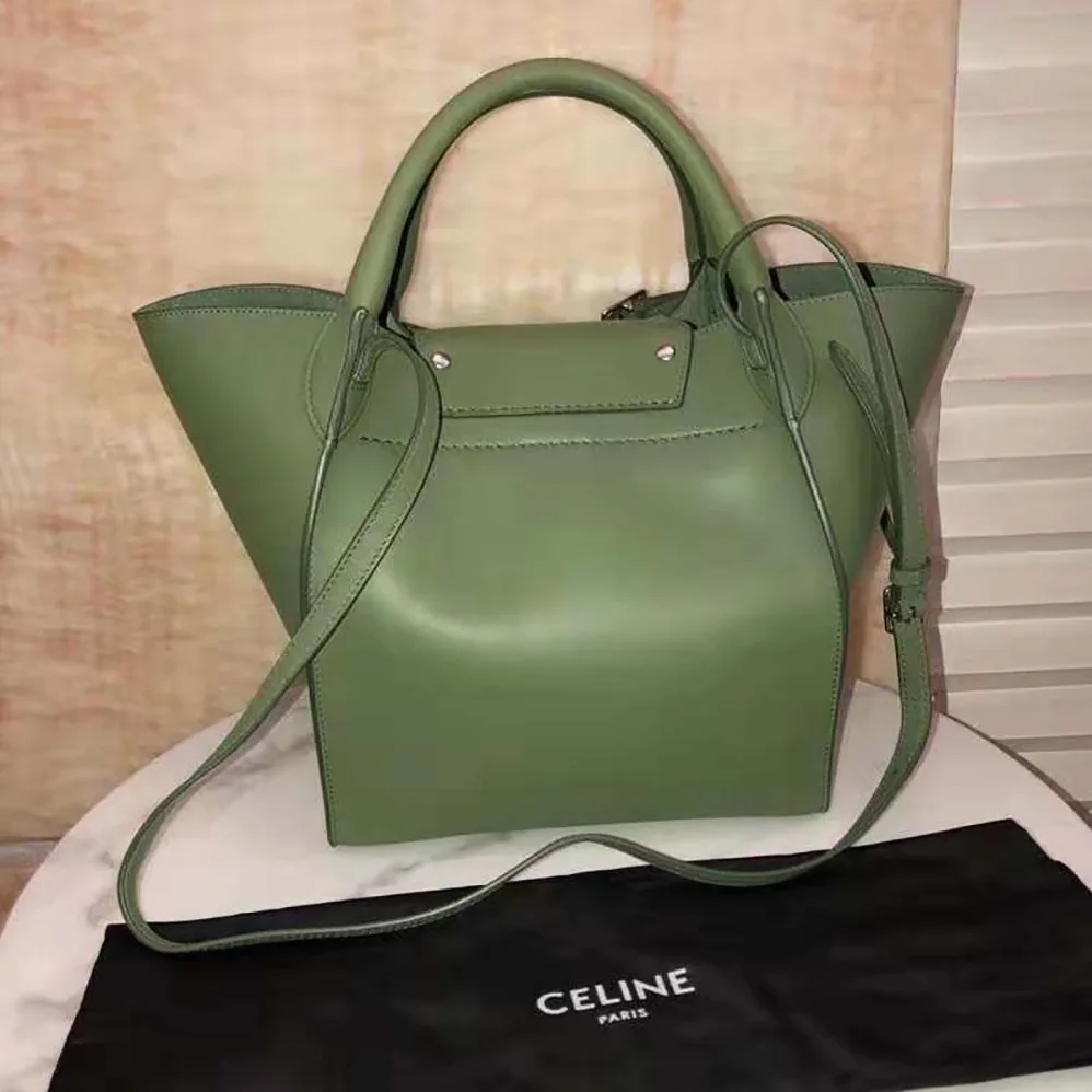 Celine Small Big Bag with Long Strap in Smooth Calfskin for Women in Lime Celine Small Big Bag with Long Strap in Smooth Calfskin for Women in Lime