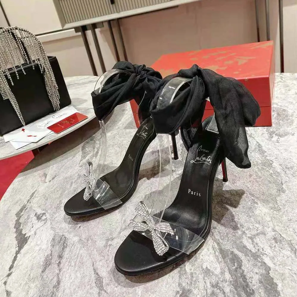 Christian Louboutin Astrinodo 100 mm Heel Height for Women in Black Christian Louboutin Astrinodo 100 mm Heel Height for Women in Black