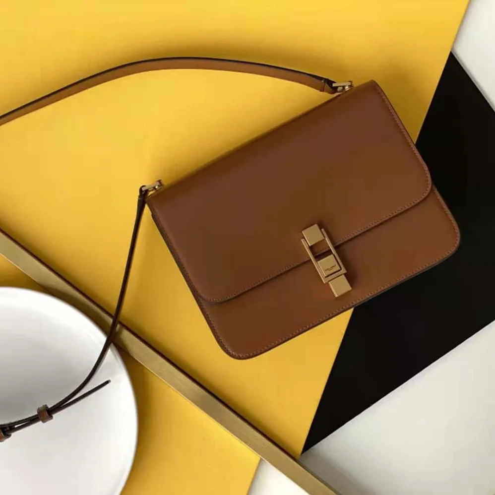 Saint Laurent YSL Le Carre Satchel in Box Saint Laurent Leather for Women