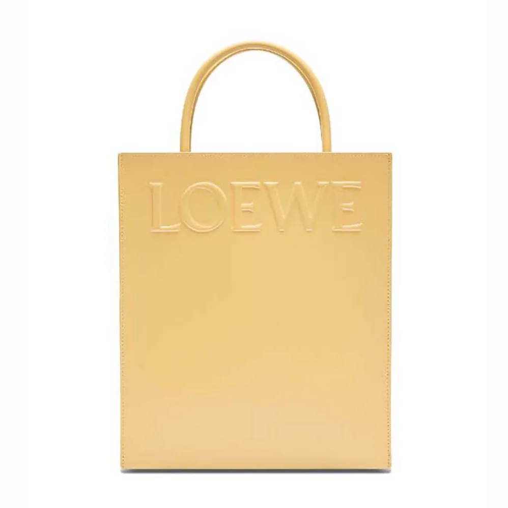 Loewe LOEWE Standard A4 Tote in Sleek Calfskin for Women in Gold Loewe LOEWE Standard A4 Tote in Sleek Calfskin for Women in Gold