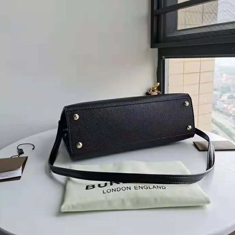 Burberry Small Leather Title Bag for Women in Black Burberry Small Leather Title Bag for Women in Black