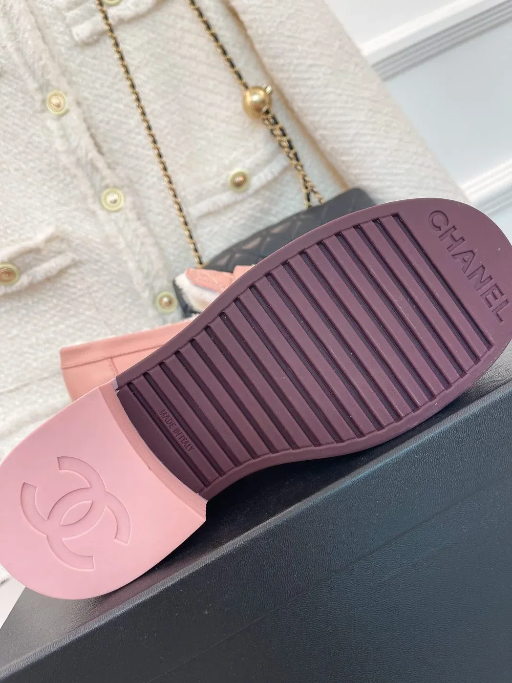 Chanel Loafers With Lining Pink for Women Chanel Loafers With Lining Pink for Women