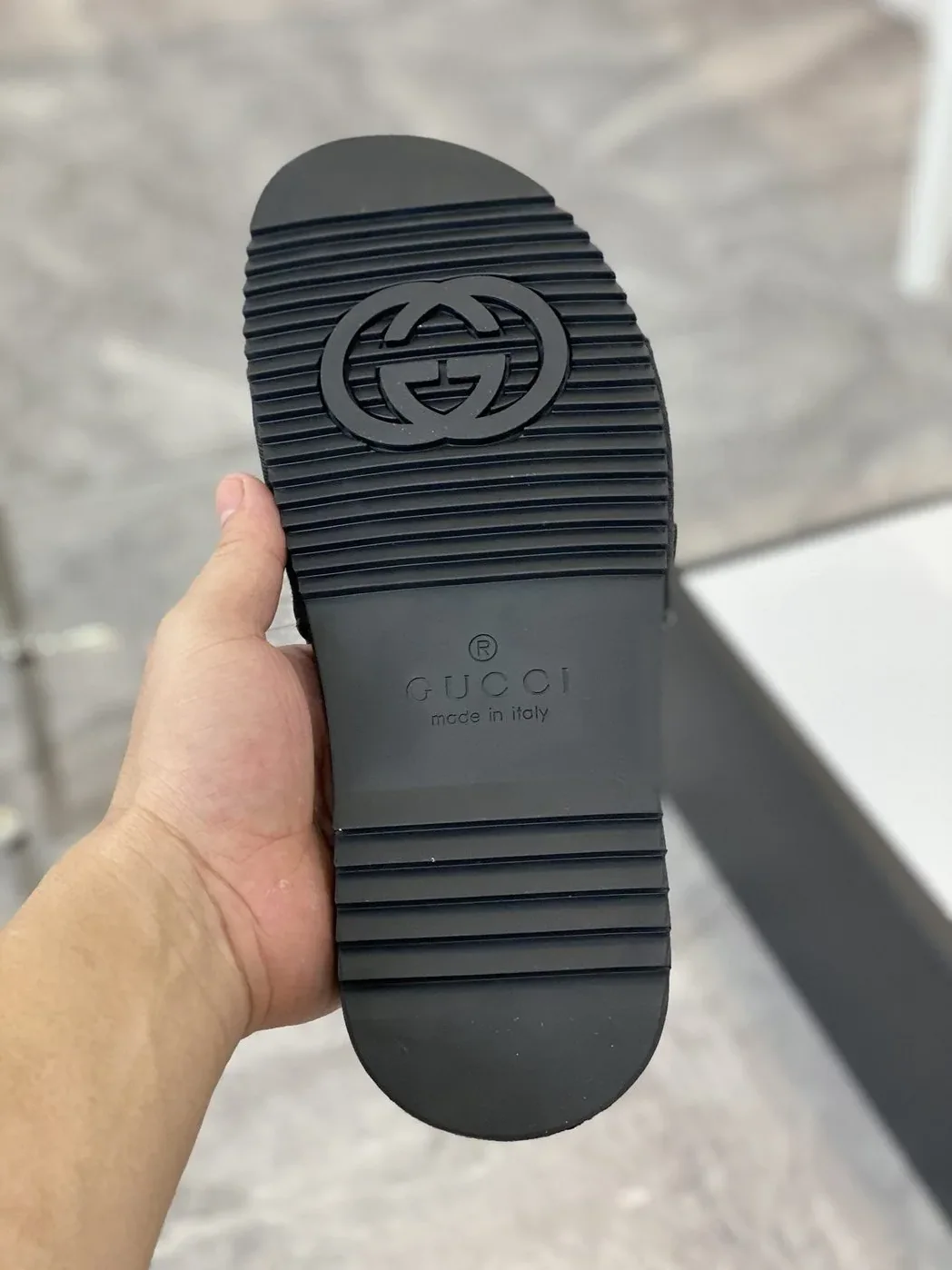 Gucci GG Slide Sandals Black for Men