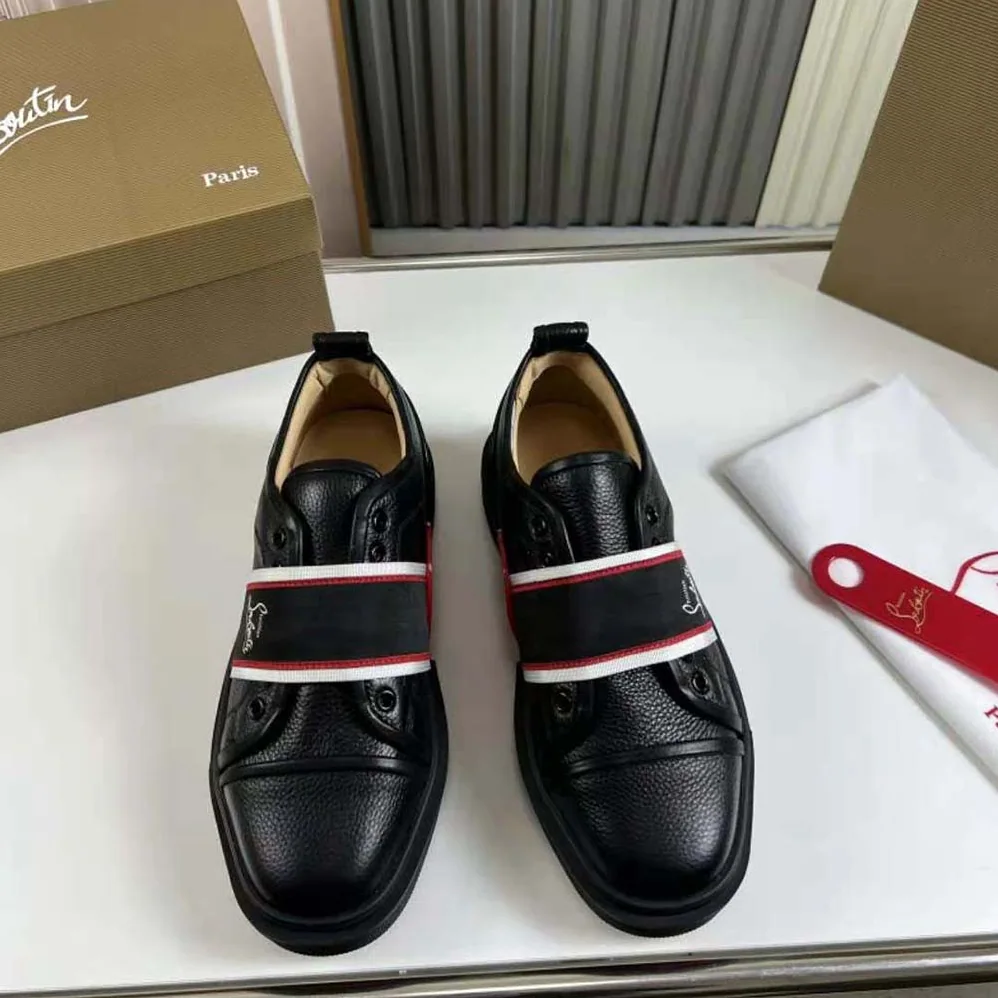 Christian Louboutin Adolescenza Sneakers for Men in Black Christian Louboutin Adolescenza Sneakers for Men in Black