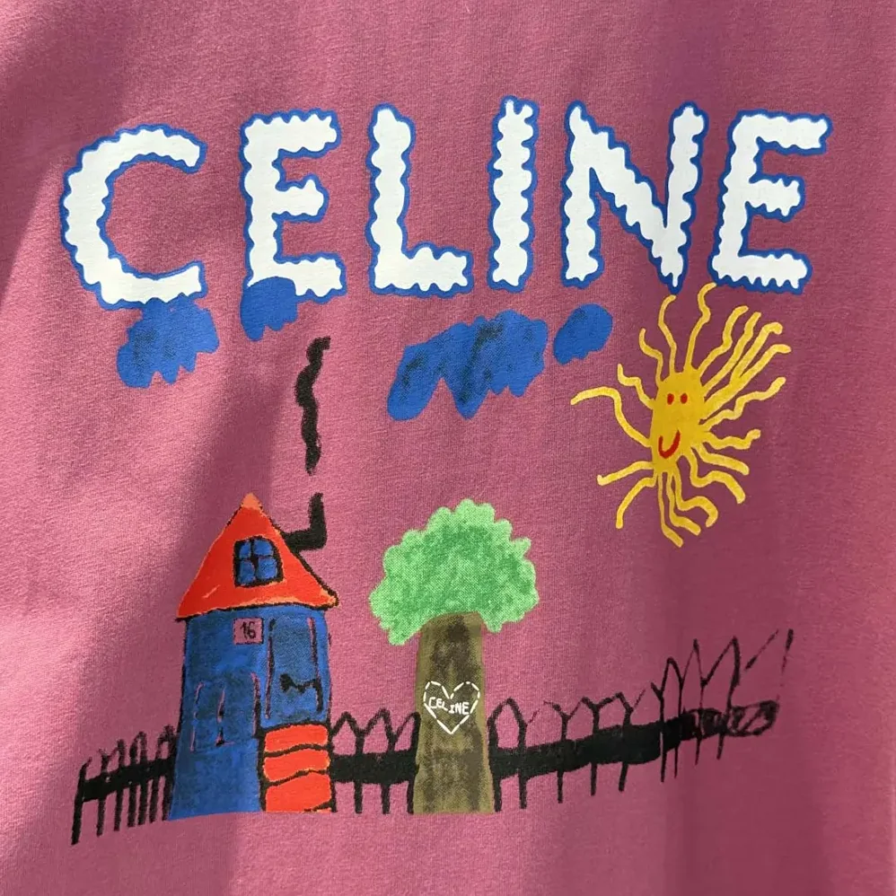Celine Loose T-Shirt In Cotton Jersey for Men in Rose
