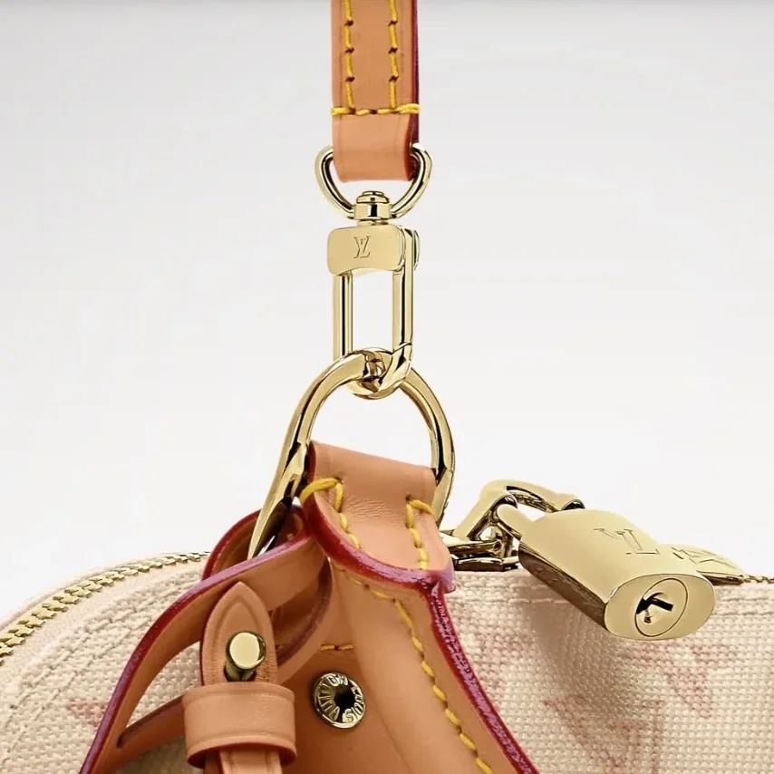 Louis Vuitton Alma BB Top Handle Bag / Monogram Origine Lin Gold Hardware