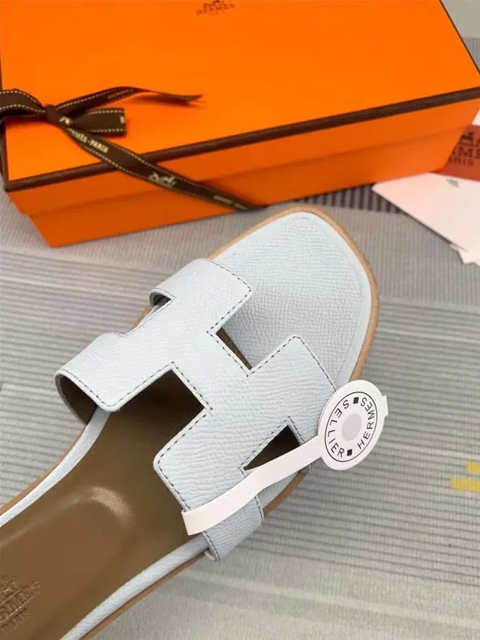 Hermes Oran Sandal Light Blue Hermes Oran Sandal Light Blue