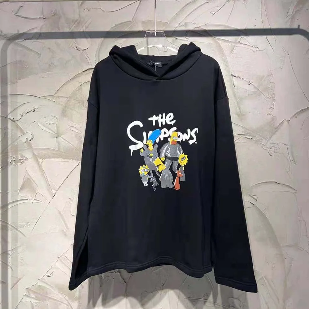 Balenciaga Simpsons Tm and 20th Television Cropped Hoodie in Black for Women Balenciaga Simpsons Tm and 20th Television Cropped Hoodie in Black for Women