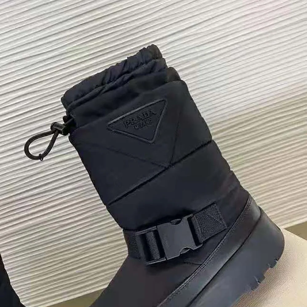 Prada Nylon Gabardine Booties for Women in Black Prada Nylon Gabardine Booties for Women in Black