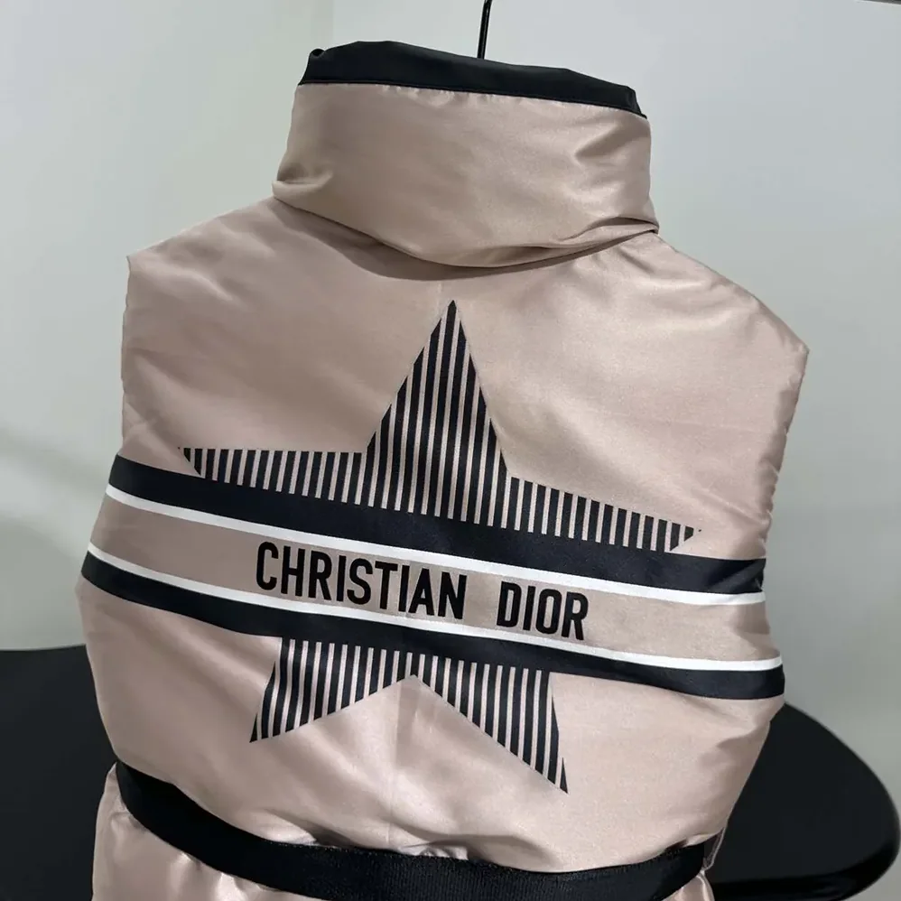Dior DiorAlps Belted Puffer Vest Pink Quilted Technical Taffeta for Women