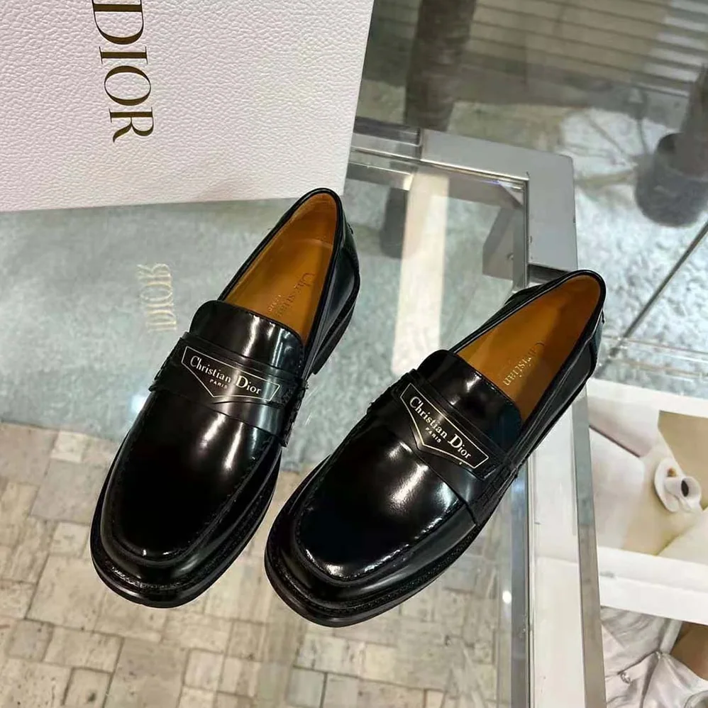 Dior Boy Loafer Black Brushed Calfskin for Women Dior Boy Loafer Black Brushed Calfskin for Women