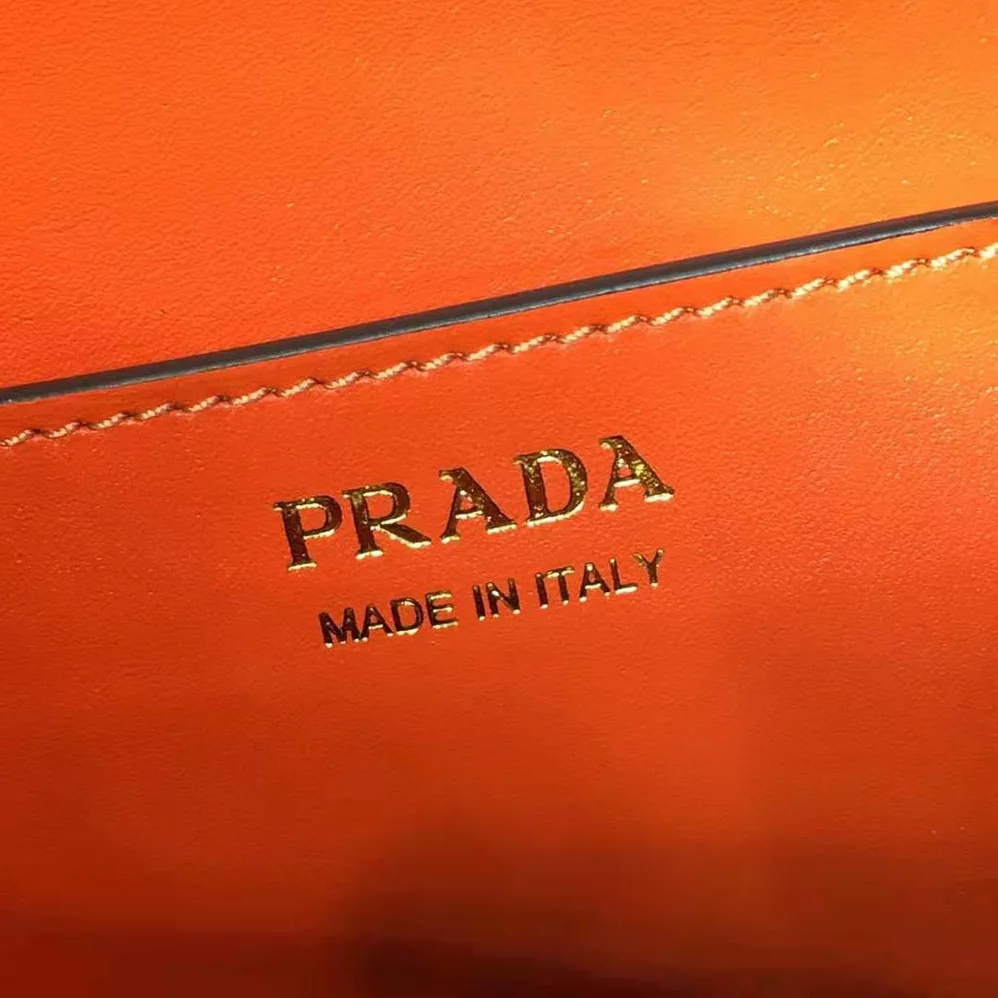 Prada Saffiano Leather Bucket Bag for Women in Orange Prada Saffiano Leather Bucket Bag for Women in Orange