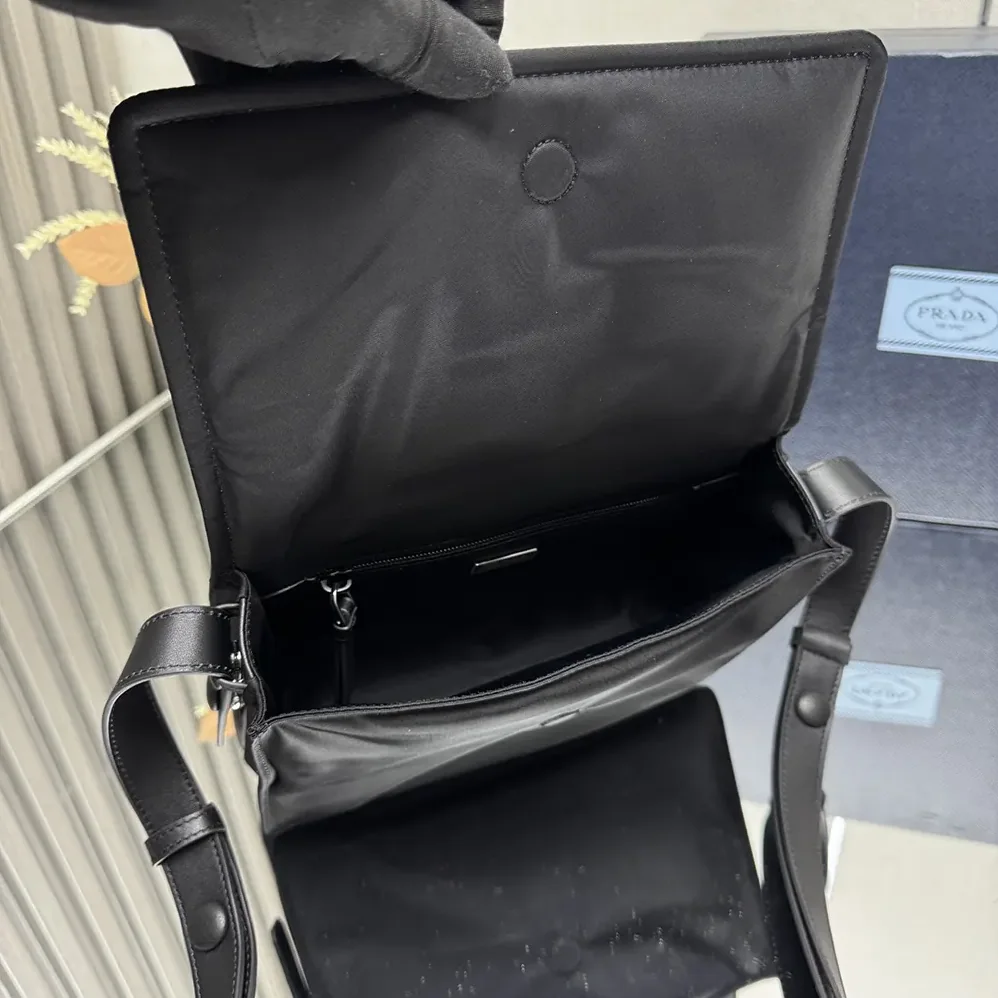 Prada Small Padded Re-Nylon Shoulder Bag for Women in Black