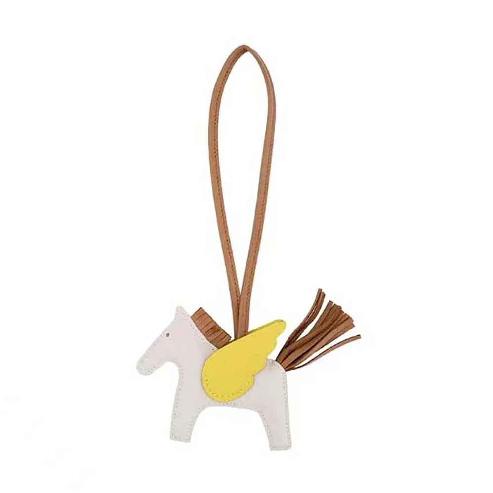 Hermes Rodeo Pegase MM Charm for Unisex in Yellow