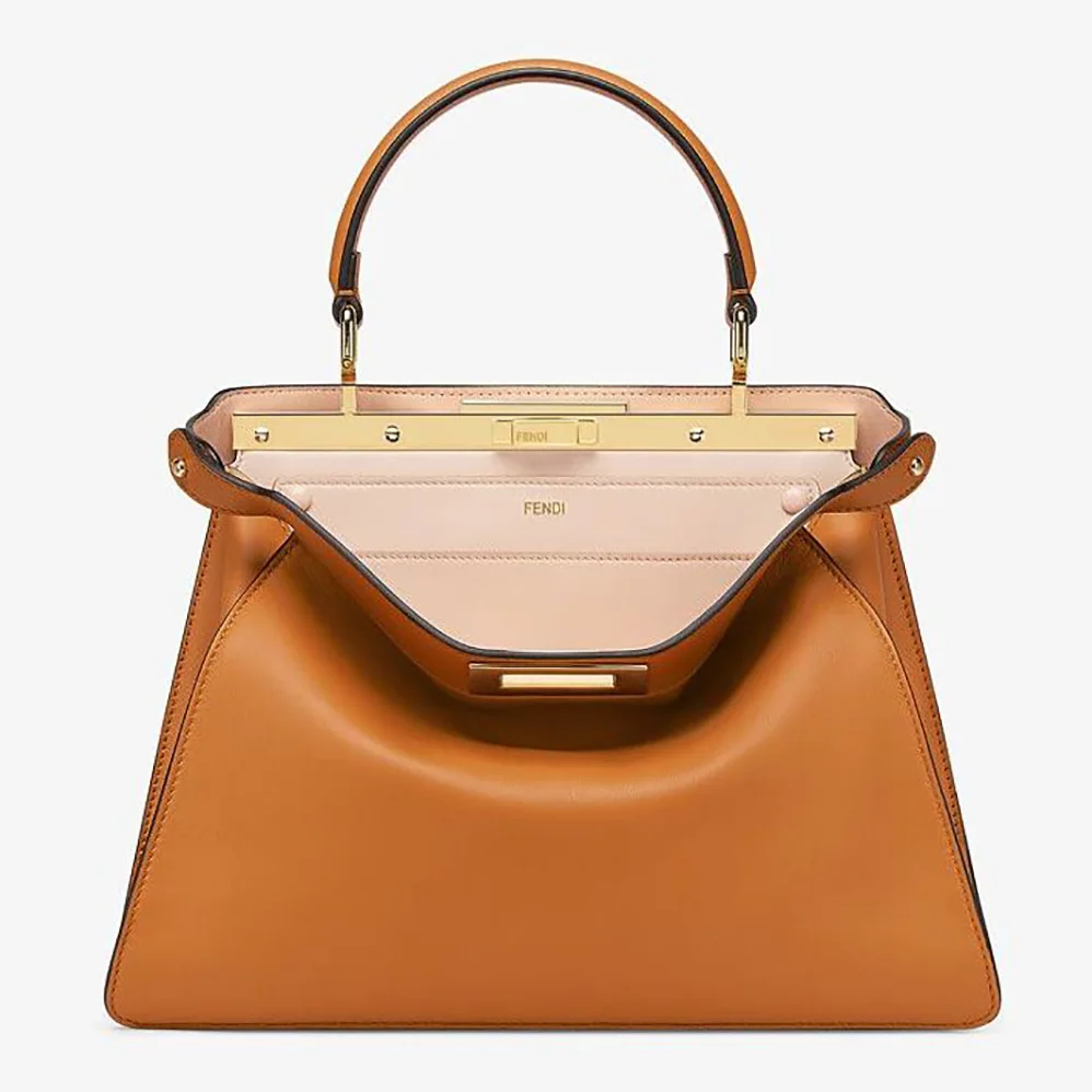 Fendi Peekaboo Iseeu Medium Leather Bag for Women in Brown