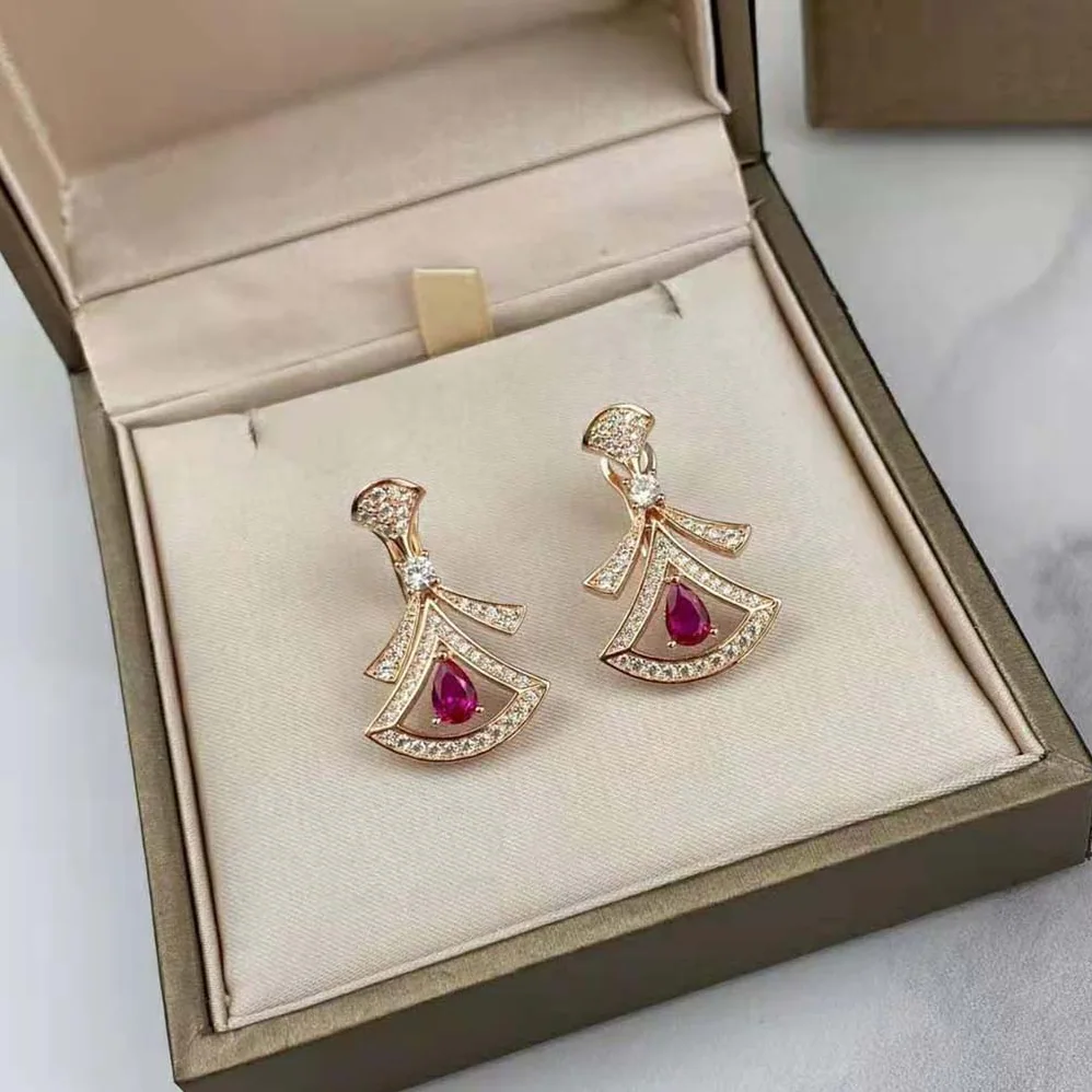 Bvlgari DIVAS' DREAM 18 KT Rose Gold Openwork Earrings for Women
