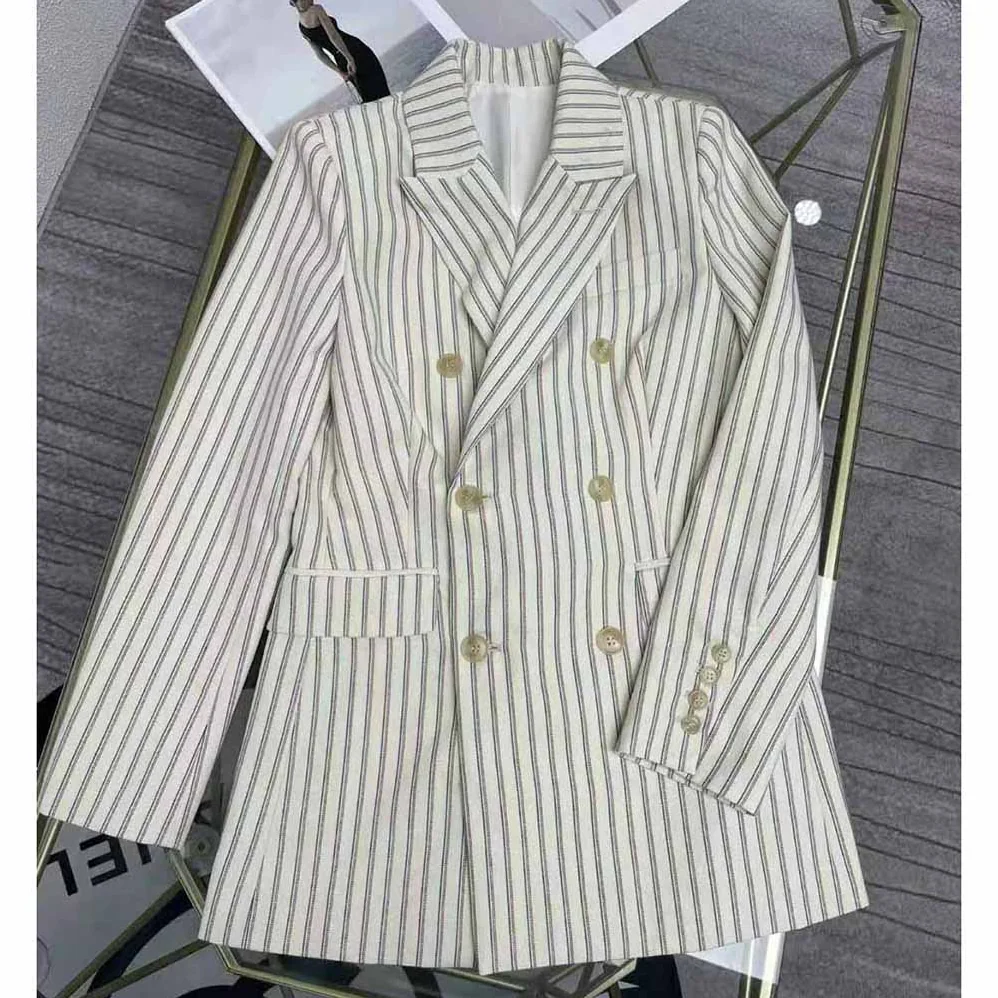 Celine Classic Jacket in Striped Wool for Women Celine Classic Jacket in Striped Wool for Women