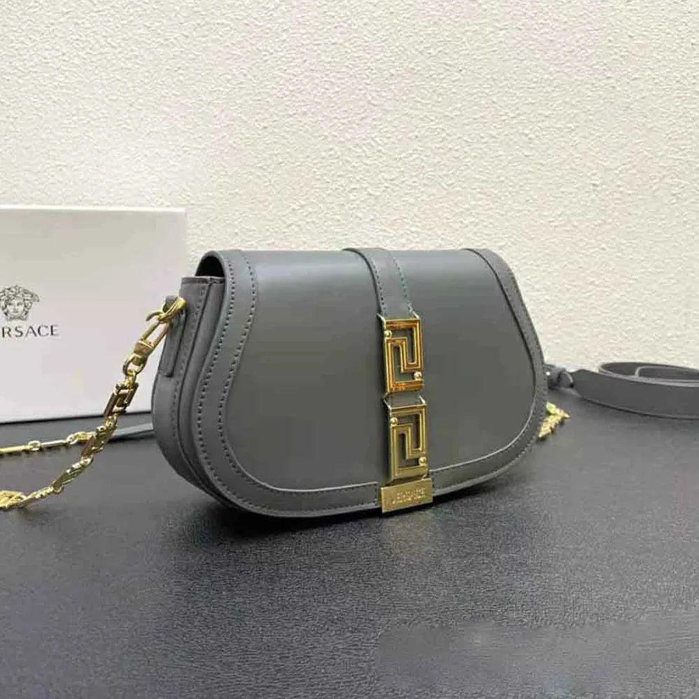 Versace Greca Goddess Shoulder Bag for Women in Silver