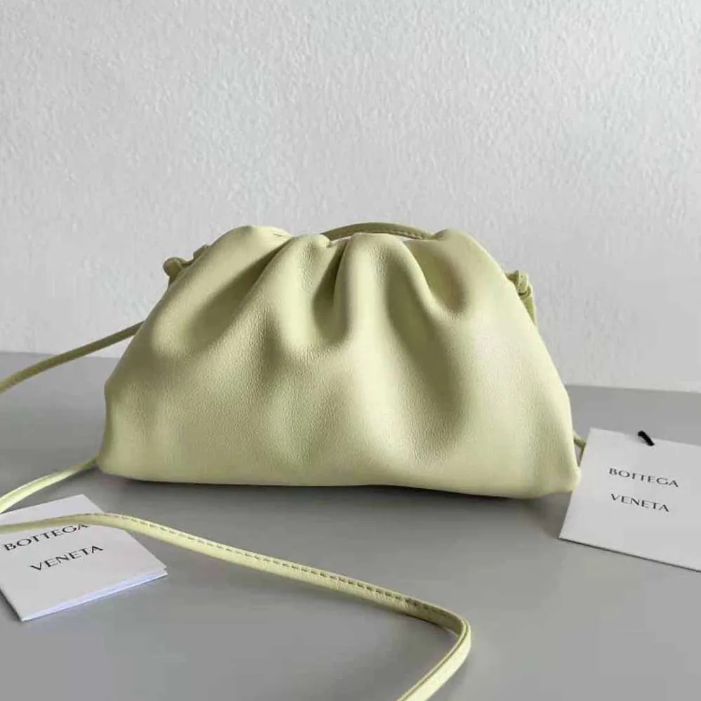 Bottega Veneta Mini Pouch Mini Leather Clutch with Strap for Women