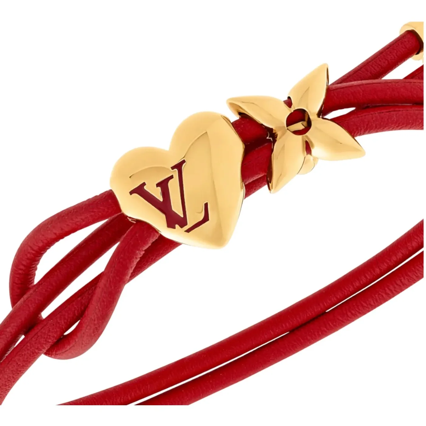 Louis Vuitton LV Bloom Heart Bracelet Red