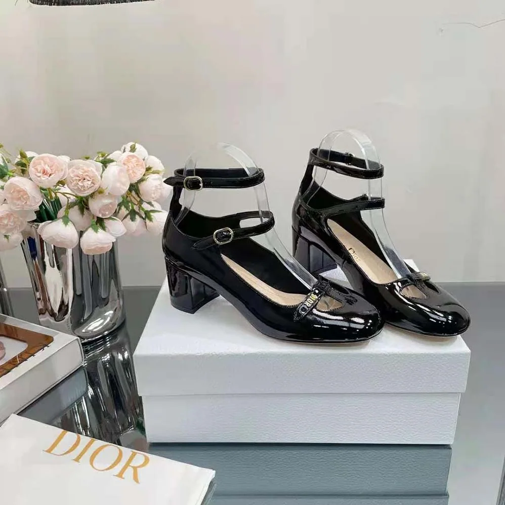 Dior Aime Dior Ballerina Pump Black Patent Calfskin for Women