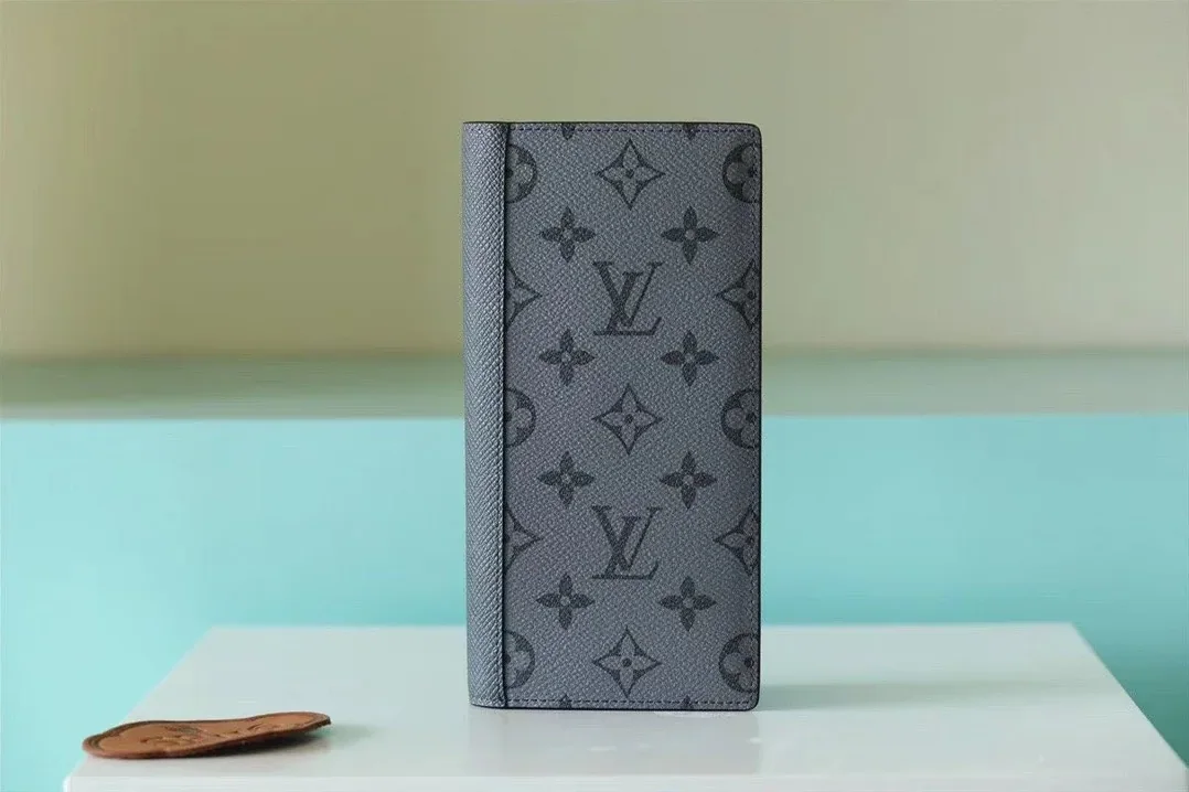 Louis Vuitton Brazza Wallet Monogram Eclipse Canvas , /