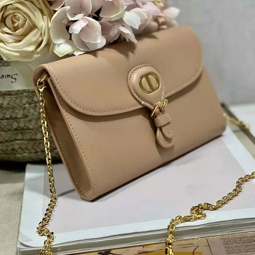 Dior Bobby East-West Pouch with Chain Caramel Beige Smooth Calfskin for Women Dior Bobby East-West Pouch with Chain Caramel Beige Smooth Calfskin for Women
