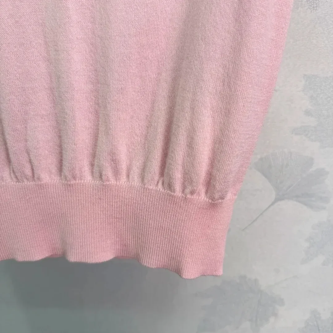 Chanel Short Sleeve T in Shirt Pastel Pink