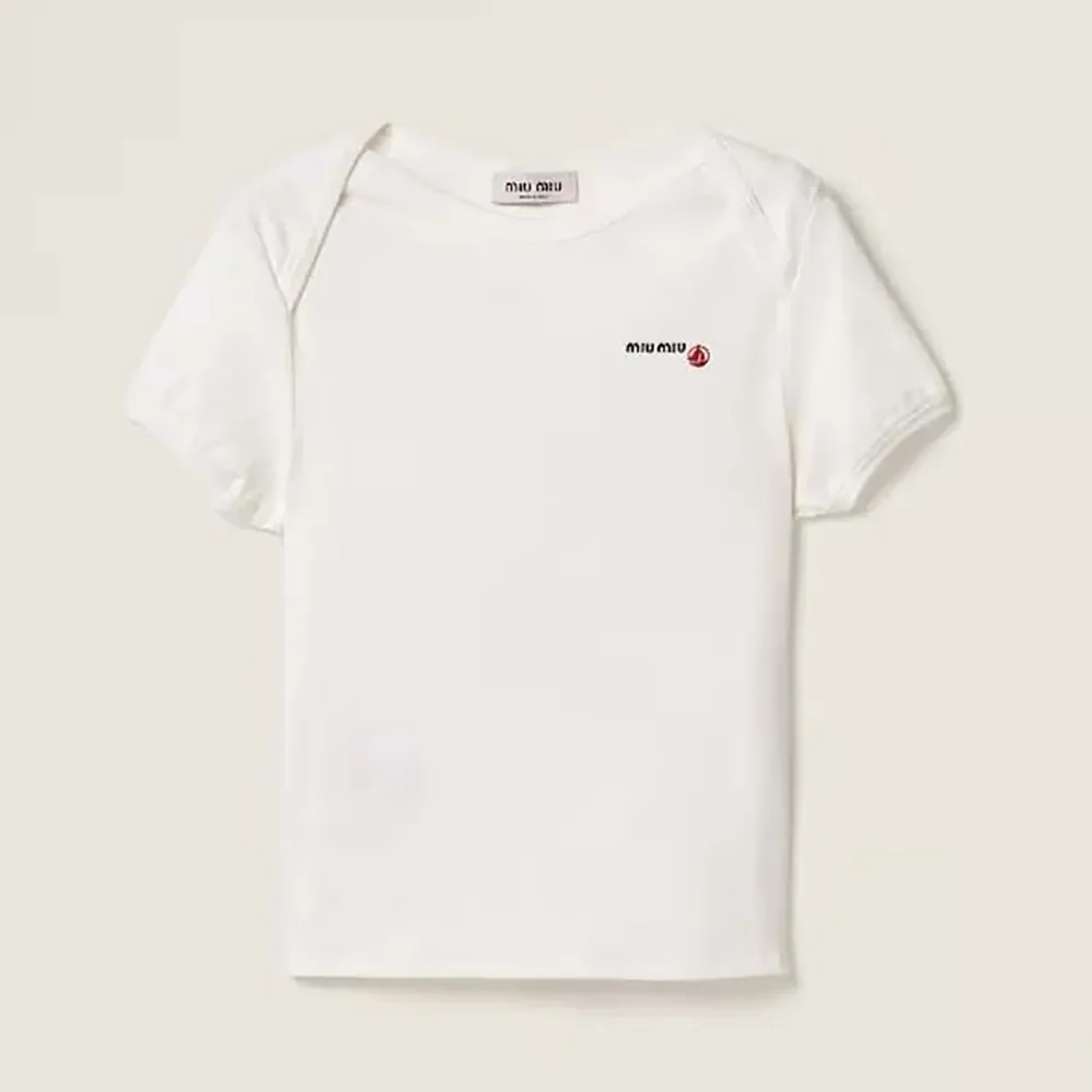 Miu Miu Petit Bateau X Miu Miu Stretch Jersey Regular T for Women in shirt Miu Miu Petit Bateau X Miu Miu Stretch Jersey Regular T for Women in shirt