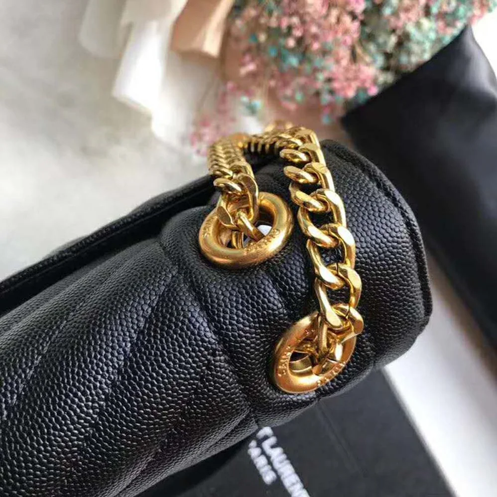 Saint Laurent YSL Envelope Small Grain De Poudre Embossed for Women Saint Laurent YSL Envelope Small Grain De Poudre Embossed for Women