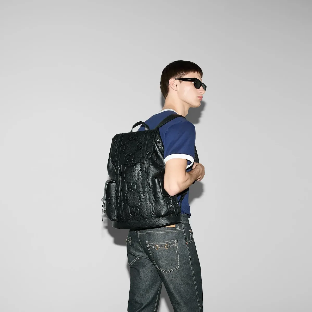 Gucci Jumbo GG Large Backpack Black / Gucci Jumbo GG Large Backpack Black /