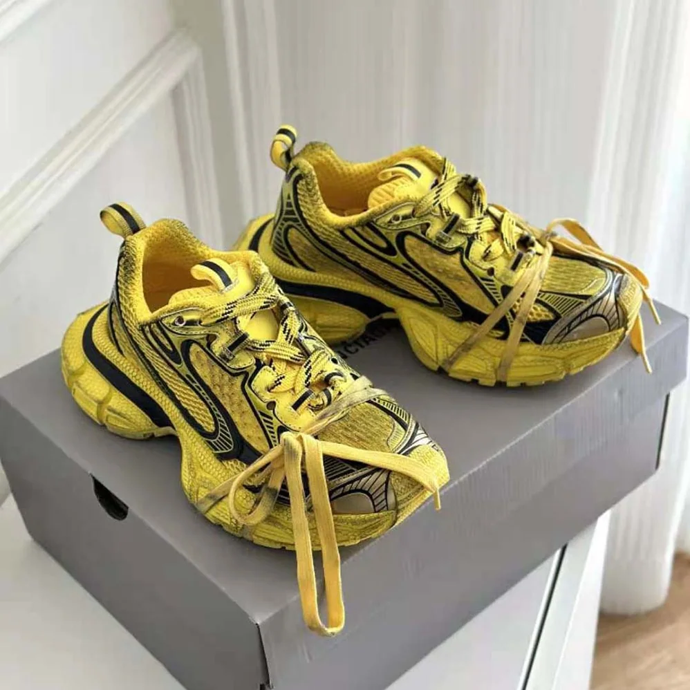 Balenciaga 3XL Sneaker in Yellow and Black Mesh and Polyurethane for Unisex