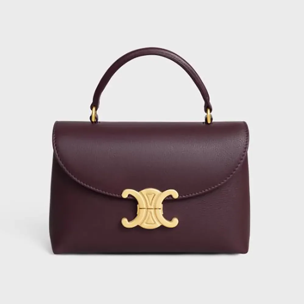 Celine Teen Nino Bag in Smooth Satinated Calfskin for Women in Burgundy Celine Teen Nino Bag in Smooth Satinated Calfskin for Women in Burgundy