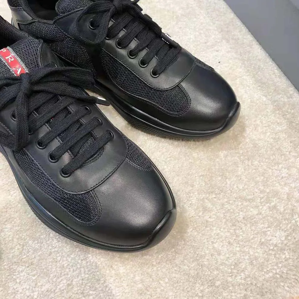 Prada New America'S Cup Leather And Technical Fabric Sneakers for Men Prada New America'S Cup Leather And Technical Fabric Sneakers for Men