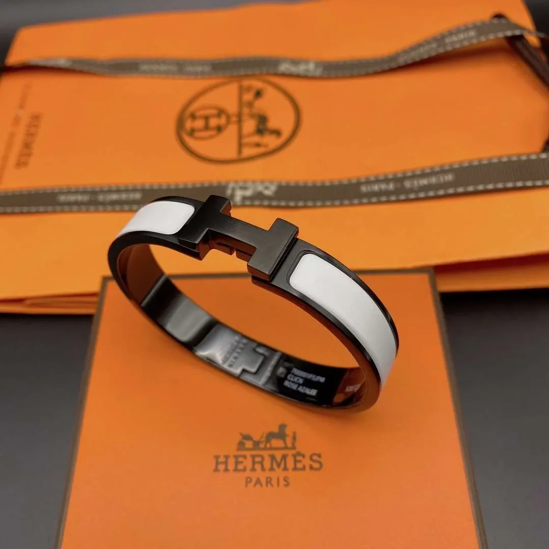 Hermes Clic Hh Bracelet White