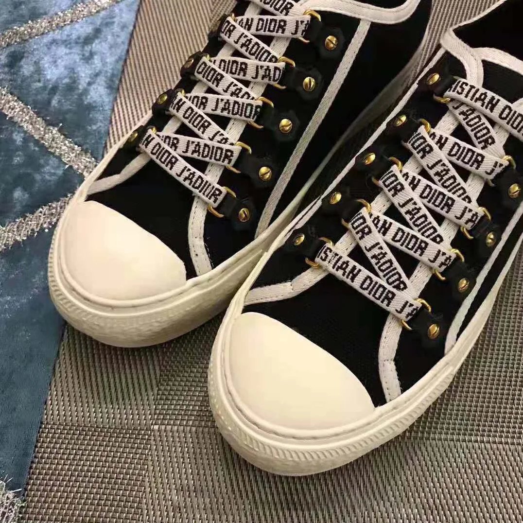 Dior Walk'N'Dior Low-Top Sneaker in Black Canvas for Women Dior Walk'N'Dior Low-Top Sneaker in Black Canvas for Women
