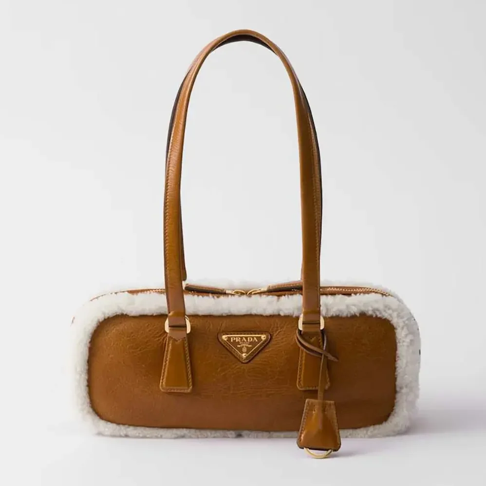 Prada Medium Shearling Two for Women in handle Bag Prada Medium Shearling Two for Women in handle Bag