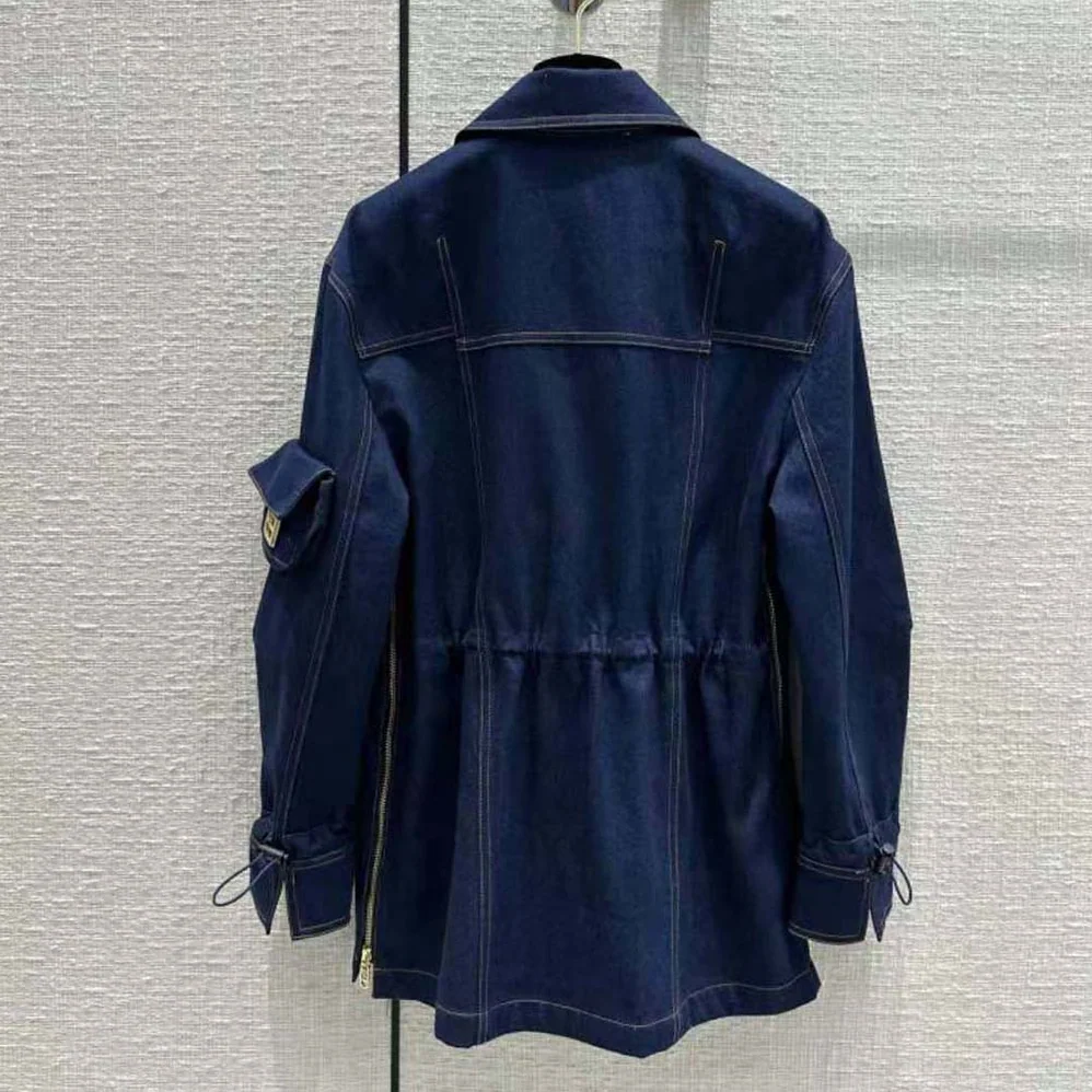 Fendi Blue Denim Jacket for Women Fendi Blue Denim Jacket for Women