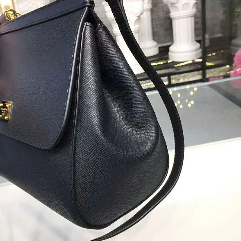 Dolce Gabbana D&G Medium Dauphine Leather Sicily Bag for Women in Black