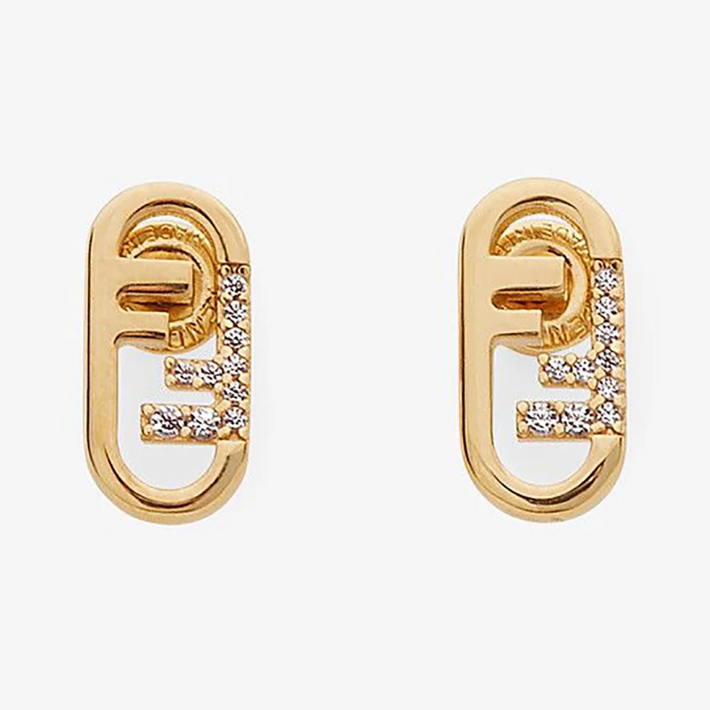 Fendi O'lock Earrings Gold for Women in Colored Earrings
