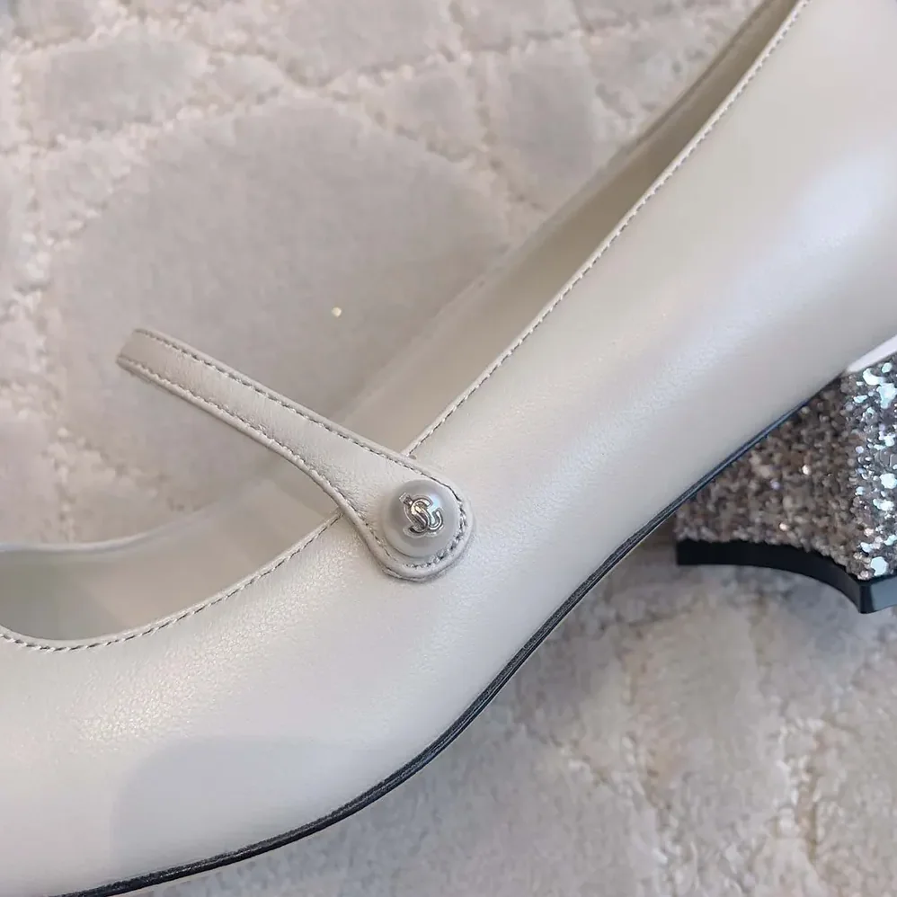 Jimmy Choo Elisa 45 Silver for Women in Latte Glitter Leather Pumps Jimmy Choo Elisa 45 Silver for Women in Latte Glitter Leather Pumps