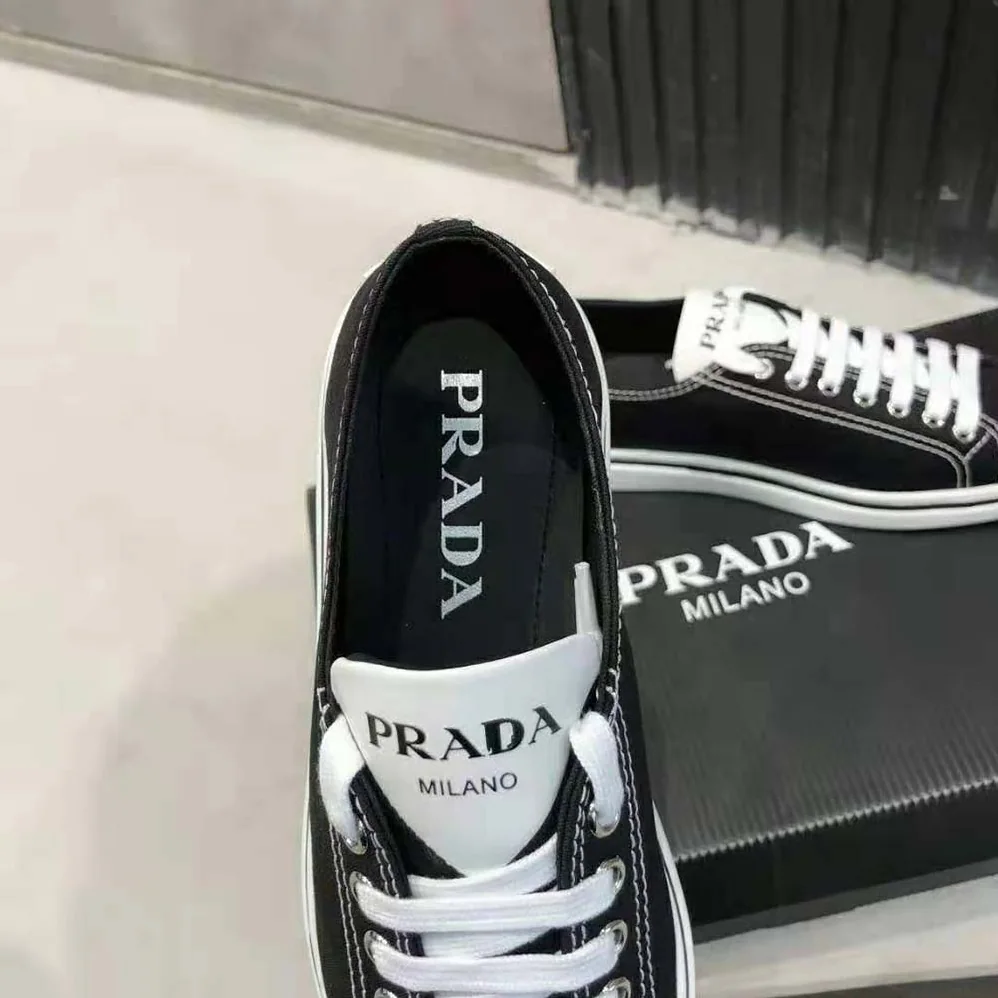 Prada Synthesis Sneakers in 25mm Heel for Women in Black
