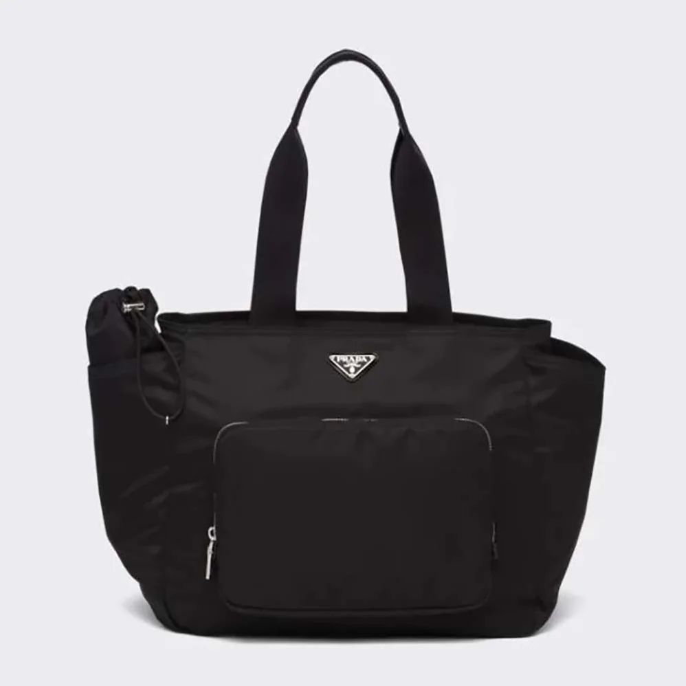 Prada Re-Nylon Baby Bag with Re-Nylon logo-Print lining for Women in Black