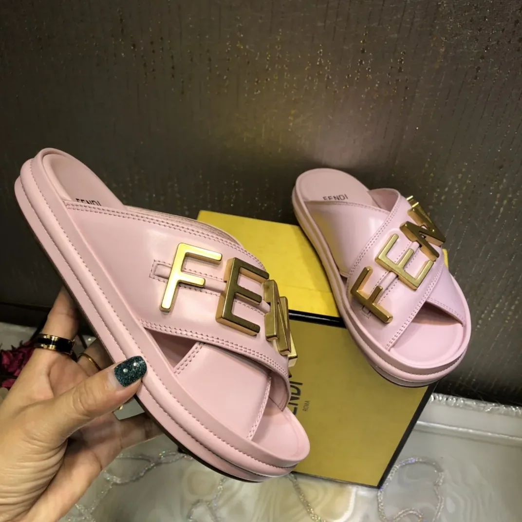 Fendi Fendigraphy Pink Slides 8X8289AI1RF1H1M
